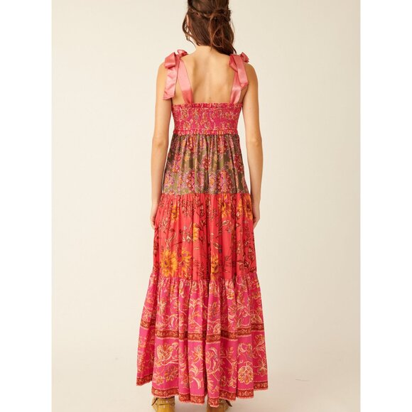 NWT FREE PEOPLE Bluebell Maxi Dress / Magenta Combo SZ: M - Picture 3 of 6